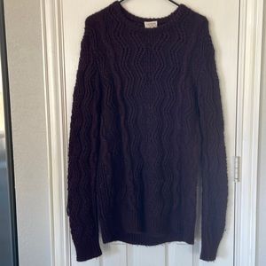 Worn Club Monaco cable knit wool sweater size large